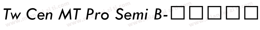 Tw Cen MT Pro Semi B字体转换